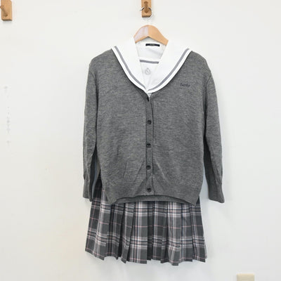 【中古】埼玉県 浦和麗明高等学校 女子制服 3点（セーラー服・ニット・スカート）sf008122