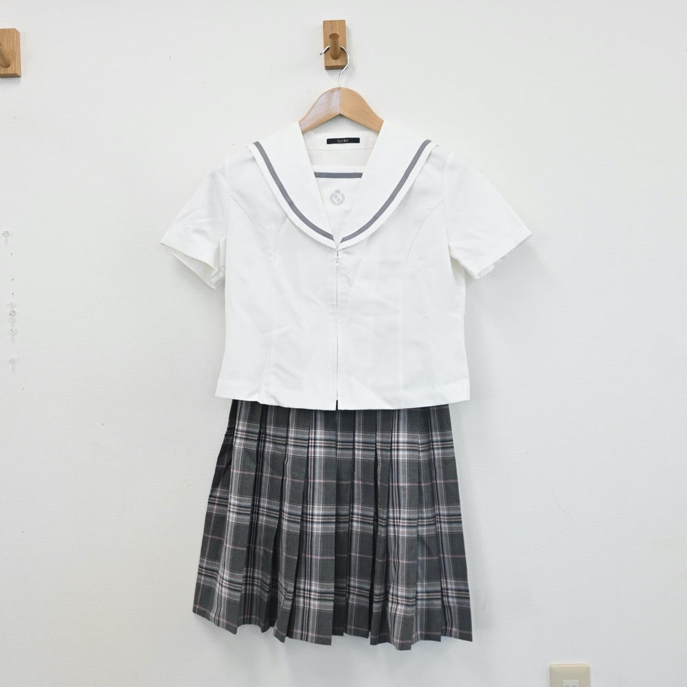 【中古】埼玉県 浦和麗明高等学校 女子制服 3点（セーラー服・ニット・スカート）sf008122