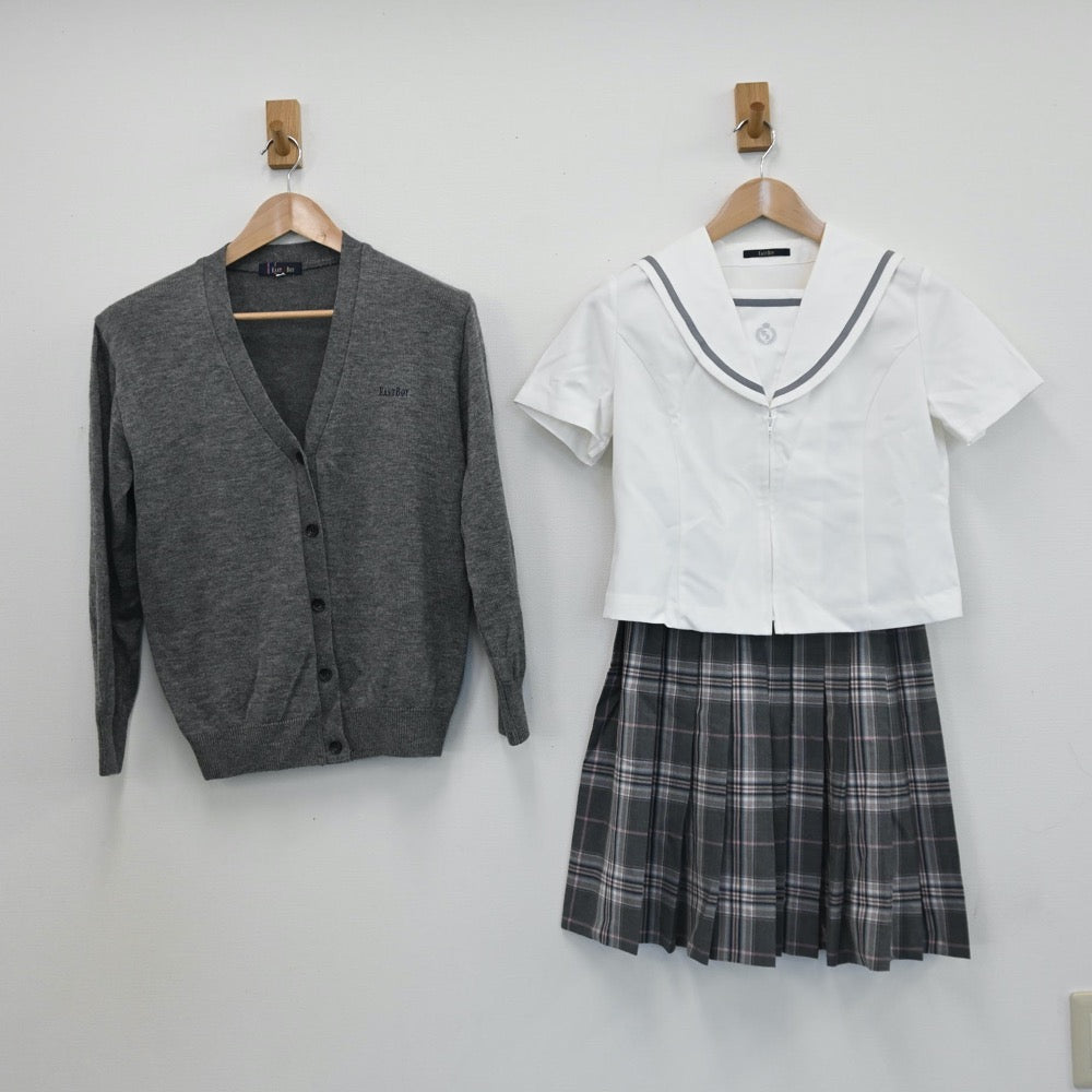 【中古】埼玉県 浦和麗明高等学校 女子制服 3点（セーラー服・ニット・スカート）sf008122