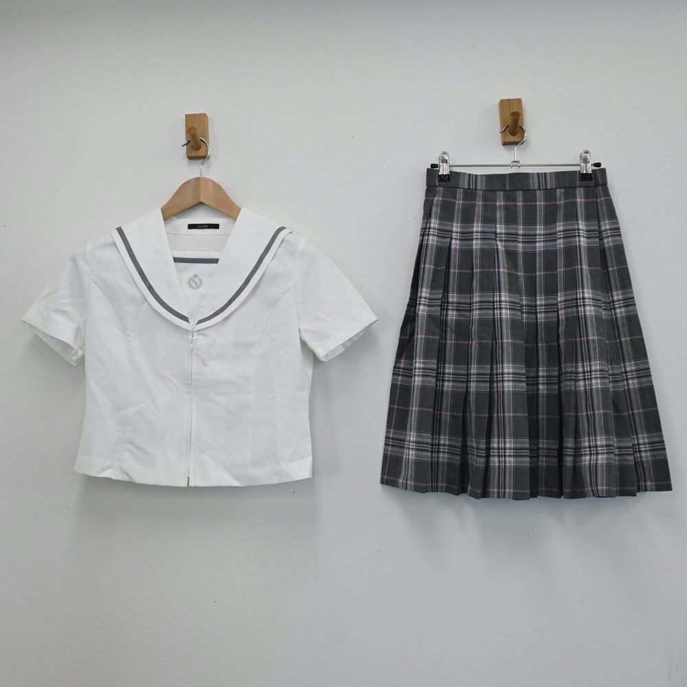 【中古】埼玉県 浦和麗明高等学校 女子制服 3点（セーラー服・ニット・スカート）sf008122