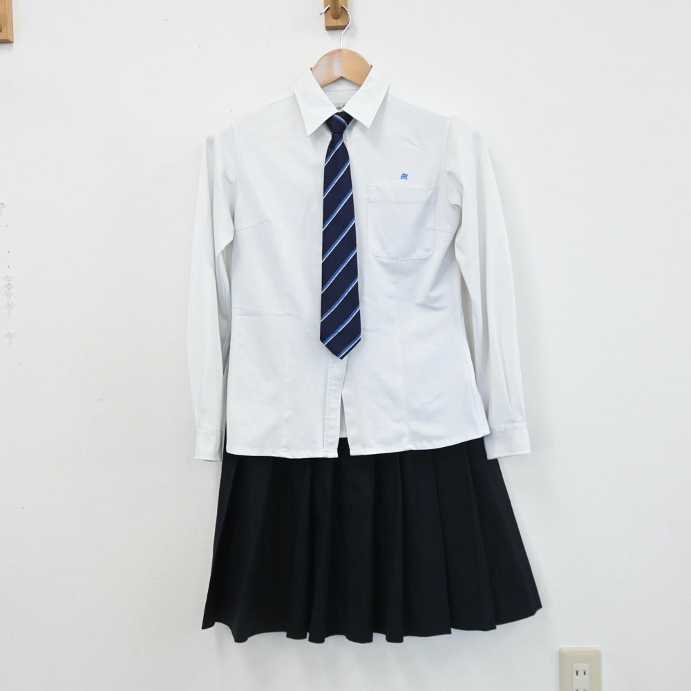 【中古】福岡県 福岡県立武蔵台高等学校 女子制服 6点（ブレザー・ニット・シャツ・スカート）sf008126