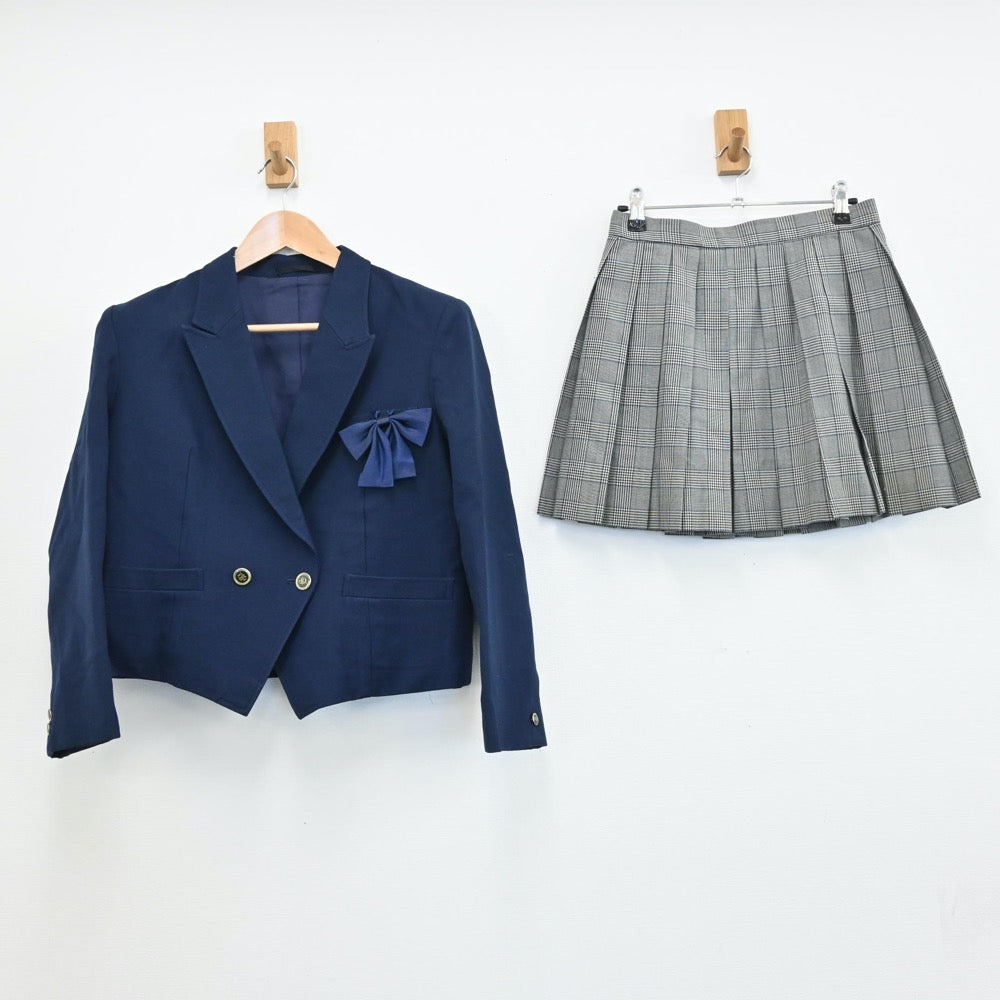 【中古】東京都 第三商業高等学校 女子制服 4点（ブレザー・ベスト・スカート）sf008151