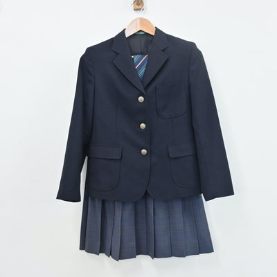 【中古】神奈川県 横浜市立城郷中学校 女子制服 3点（ブレザー・スカート）sf008161