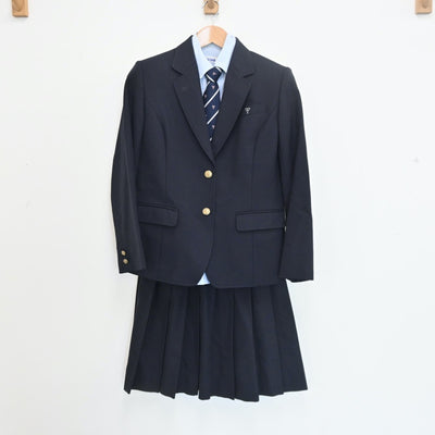 【中古】東京都 日本大学鶴ヶ丘高等学校 女子制服 5点（ブレザー・シャツ・スカート）sf008186