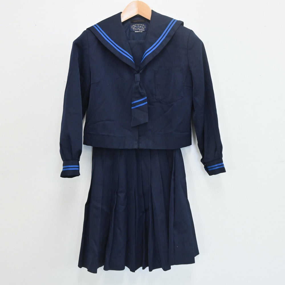 【中古】島根県 出雲第二中学校 女子制服 4点（セーラー服・スカート・スカート）sf008249