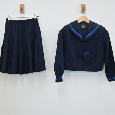 【中古】島根県 出雲第二中学校 女子制服 4点（セーラー服・スカート・スカート）sf008249