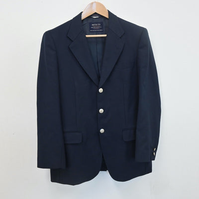 【中古】熊本県 熊本市立必由館高等学校 男子制服 3点（ブレザー・ズボン）sf008254