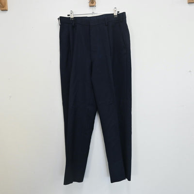 【中古】熊本県 熊本市立必由館高等学校 男子制服 3点（ブレザー・ズボン）sf008254