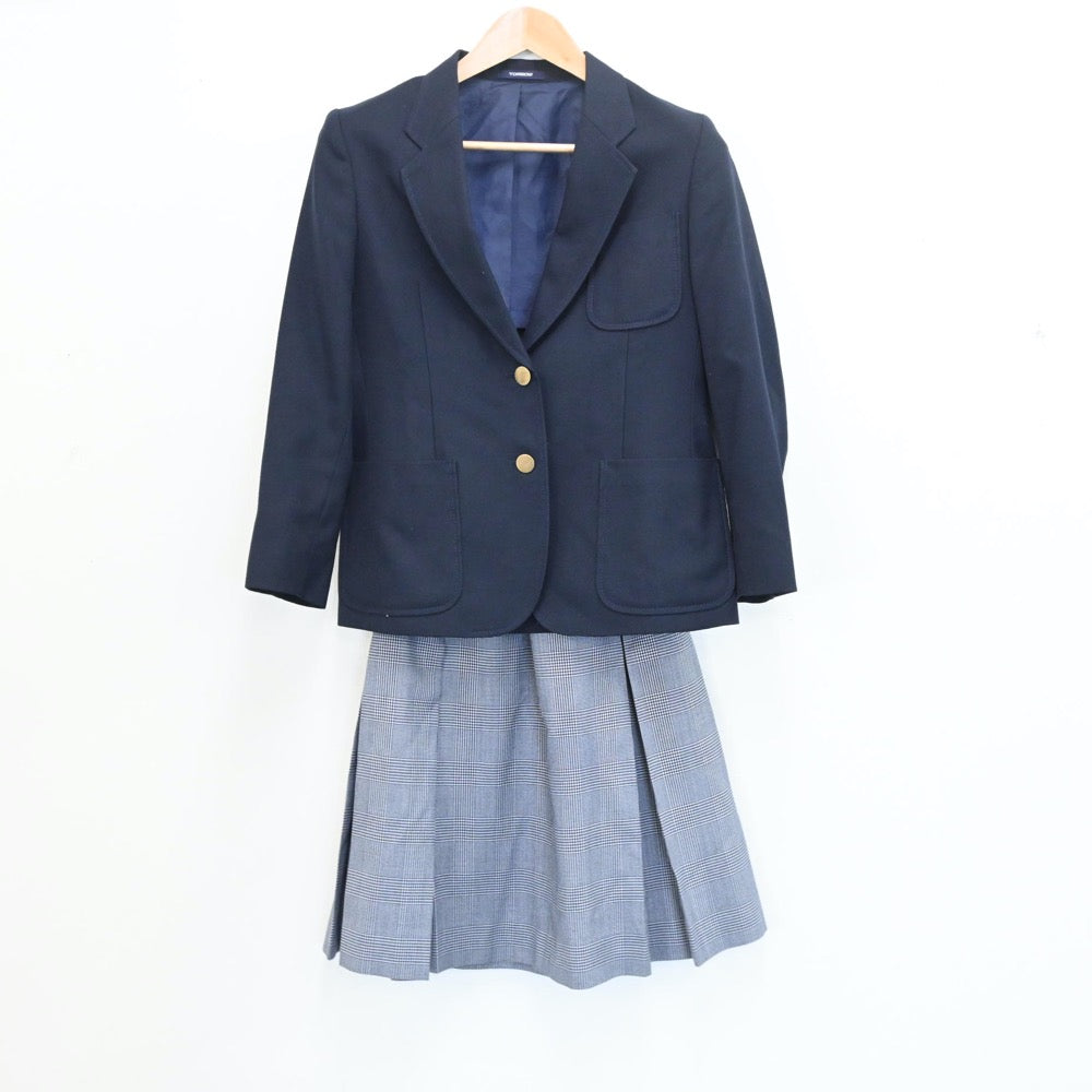 【中古】北海道 札幌市立明園中学校 女子制服 3点（ブレザー・ベスト・スカート）sf008261