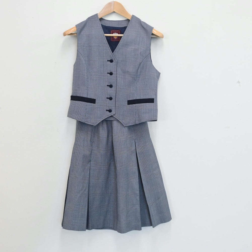 【中古】北海道 札幌市立明園中学校 女子制服 3点（ブレザー・ベスト・スカート）sf008261
