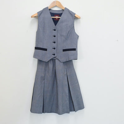 【中古】北海道 札幌市立明園中学校 女子制服 3点（ブレザー・ベスト・スカート）sf008261