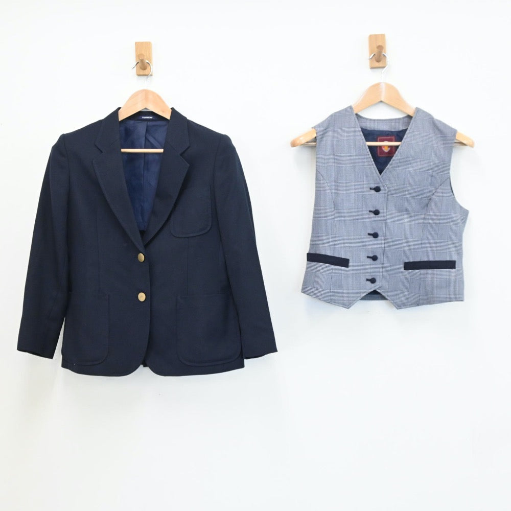 【中古】北海道 札幌市立明園中学校 女子制服 3点（ブレザー・ベスト・スカート）sf008261