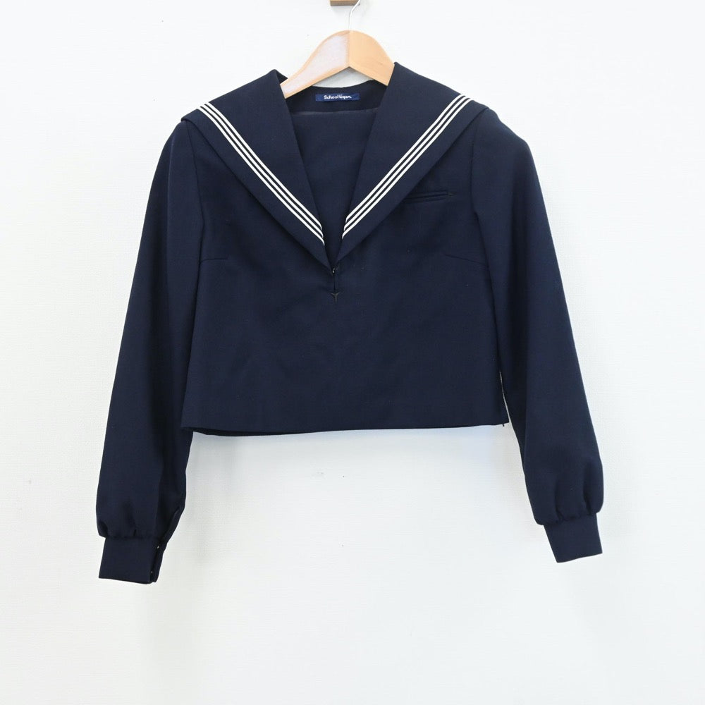 【中古】福岡県 和白丘中学校 女子制服 2点（セーラー服・ジャンパースカート）sf008267
