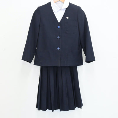 【中古】群馬県 伊勢崎市立殖蓮中学校 女子制服 5点（ブレザー・ベスト・シャツ・スカート）sf008283