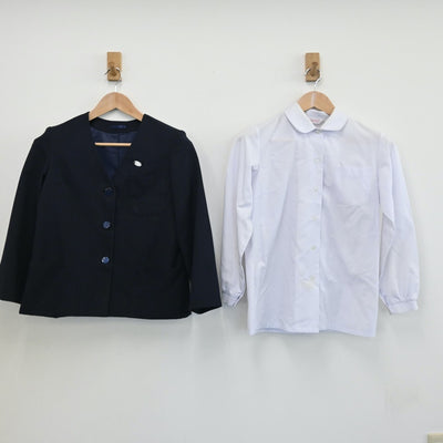 【中古】群馬県 伊勢崎市立殖蓮中学校 女子制服 5点（ブレザー・ベスト・シャツ・スカート）sf008283