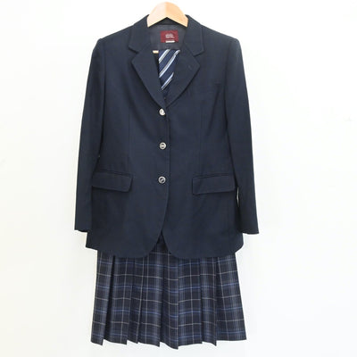 【中古】東京都 東京都立青梅総合高等学校 女子制服 4点（ブレザー・ニット・スカート）sf008286