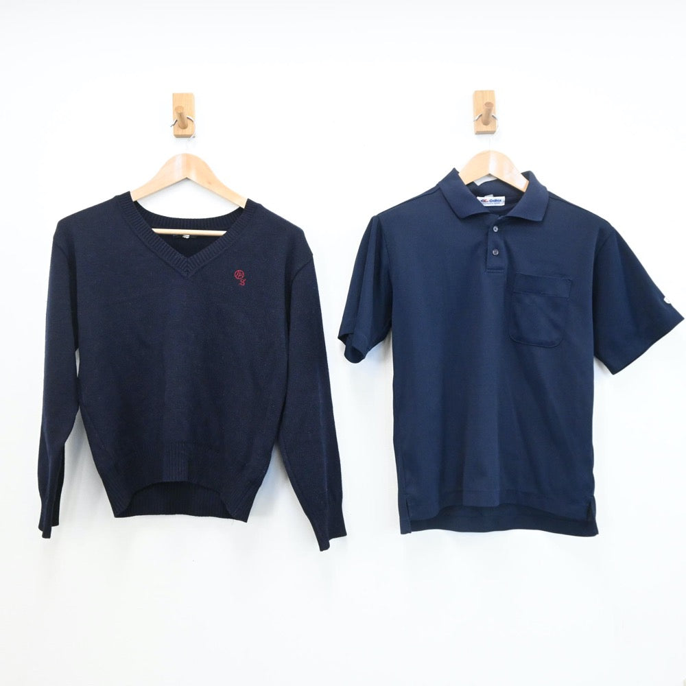 【中古】東京都 青梅総合高等学校 女子制服 3点（ニット・ニットベスト・シャツ）sf008288