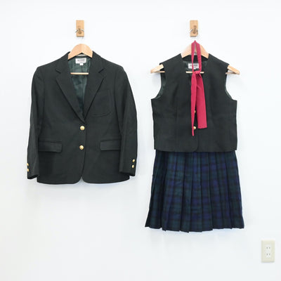 【中古】宮城県 仙台育英高等学校 女子制服 4点（ブレザー・ベスト・スカート）sf008298