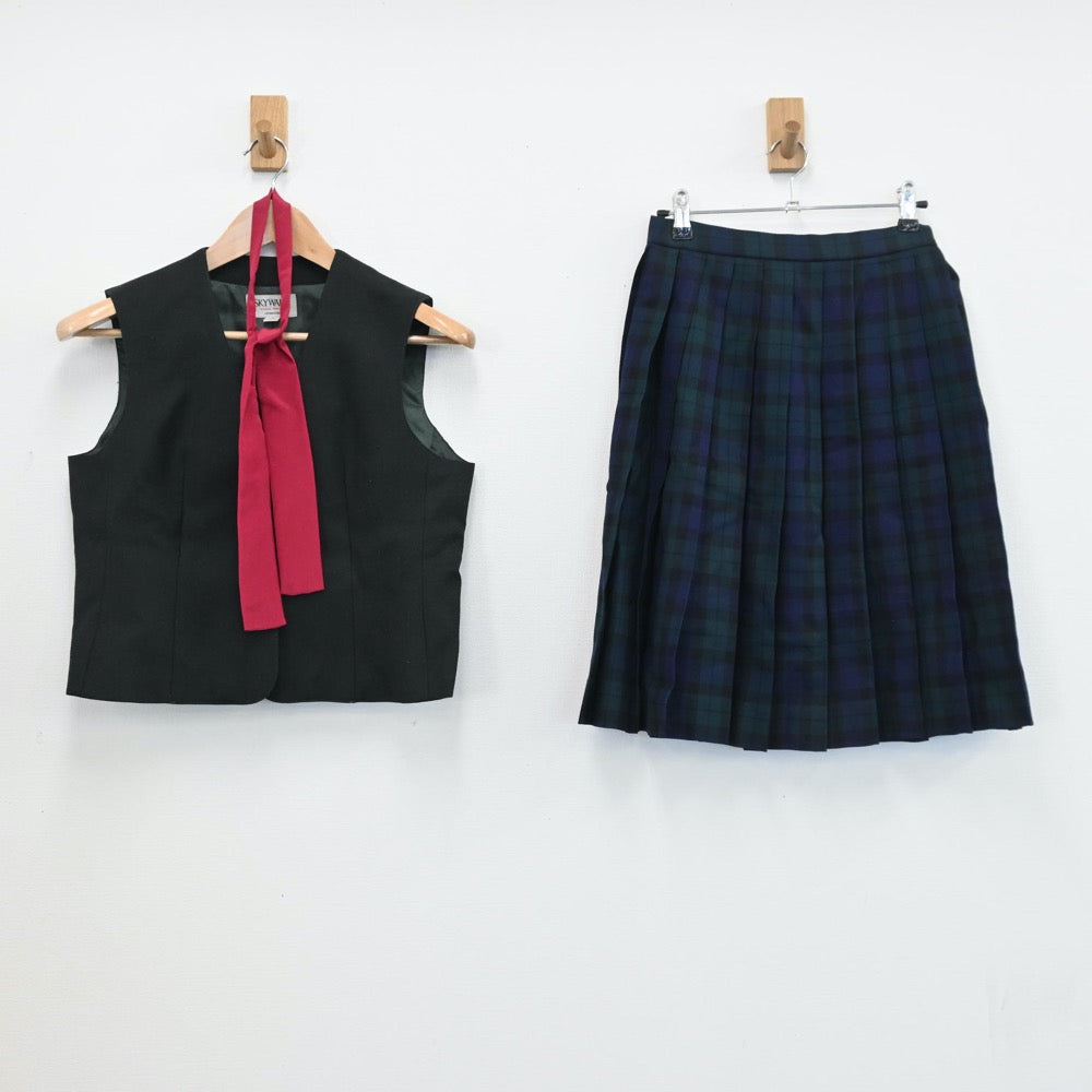 【中古】宮城県 仙台育英高等学校 女子制服 4点（ブレザー・ベスト・スカート）sf008298