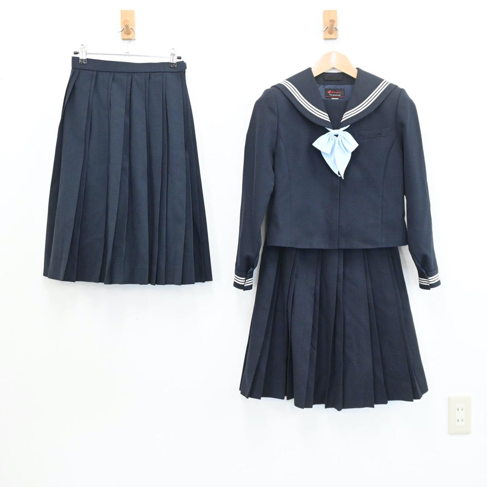 【中古】鳥取県 鳥取八頭中学校 女子制服 4点（セーラー服・スカート）sf008303