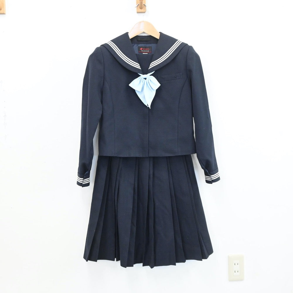 【中古】鳥取県 鳥取八頭中学校 女子制服 4点（セーラー服・スカート）sf008303