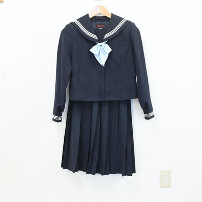 【中古】鳥取県 鳥取八頭中学校 女子制服 4点（セーラー服・スカート）sf008303