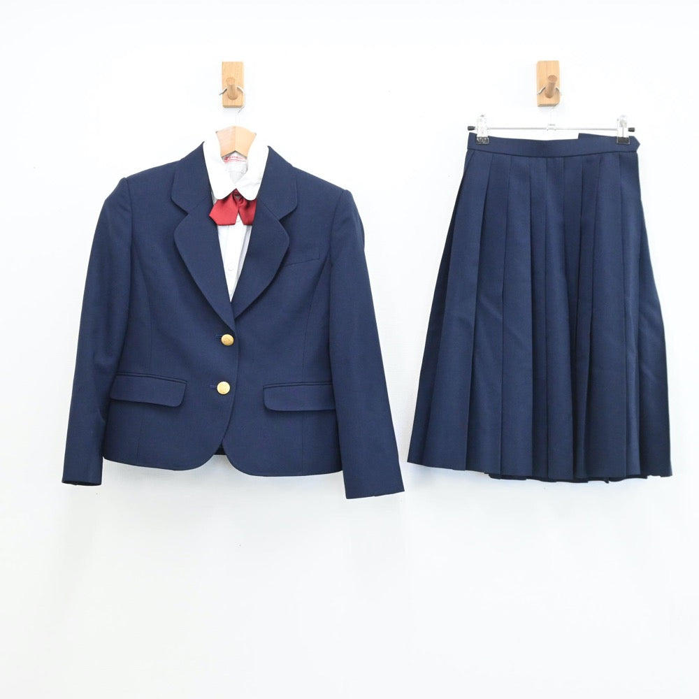 【中古】岩手県 矢巾北中学校 女子制服 4点（ブレザー・シャツ・スカート）sf008309