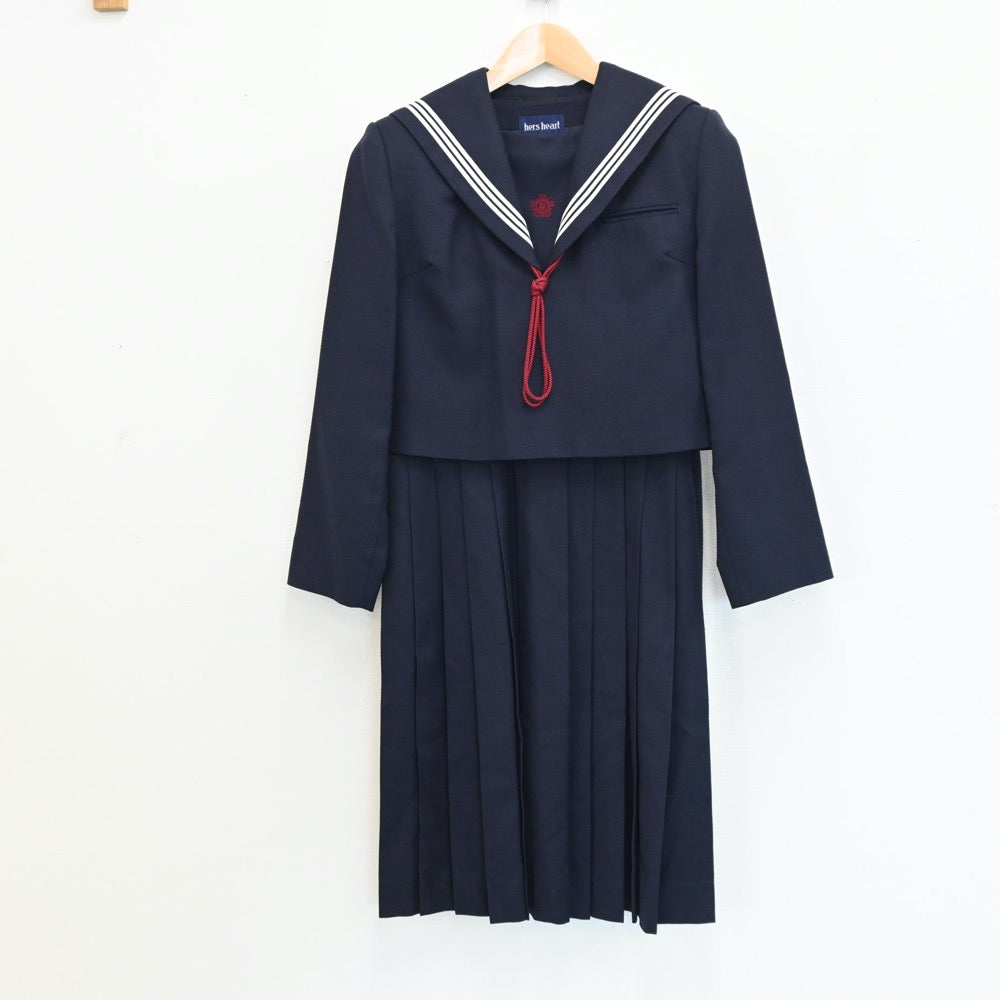 【中古】熊本県 熊本県立玉名高等学校 女子制服 2点（セーラー服・ジャンパースカート）sf008325