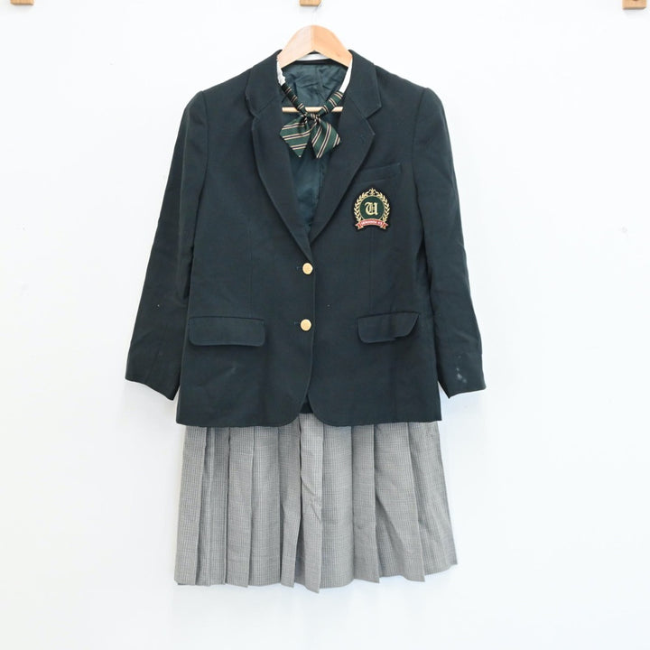 【中古】山梨県 山梨県立上野原高等学校 女子制服 4点（ブレザー・スカート）sf008337