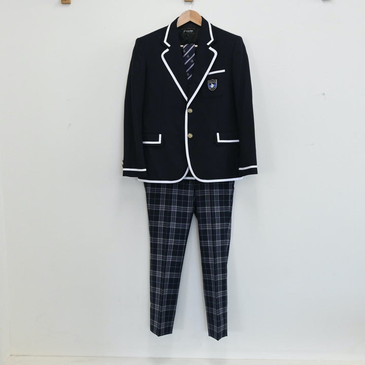 【中古】東京都 N高等学校 男子制服 2点（ブレザー・ズボン）sf008345