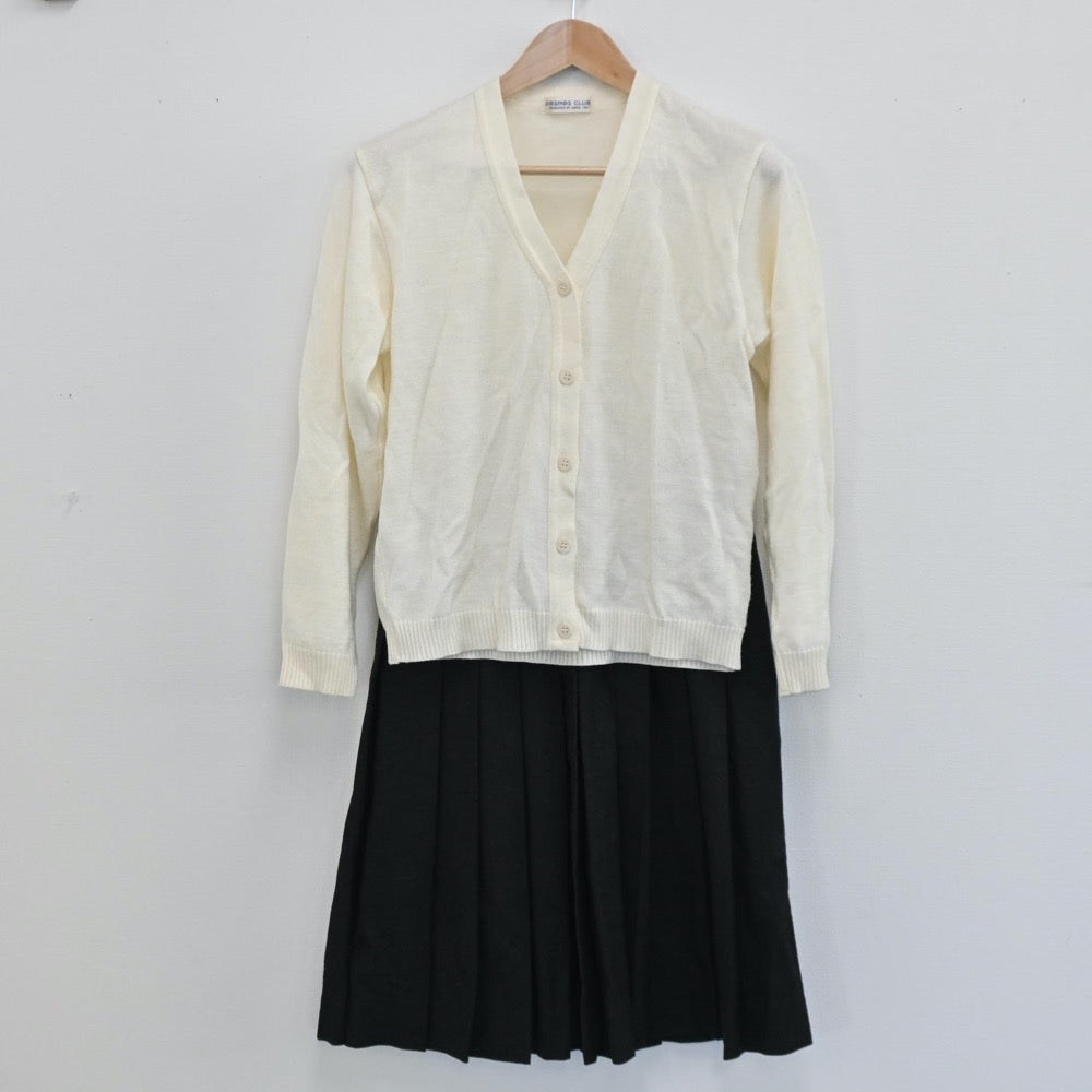 【中古】兵庫県 兵庫大学附属須磨ノ浦高等学校 女子制服 3点（ブレザー・ニット・スカート）sf008353