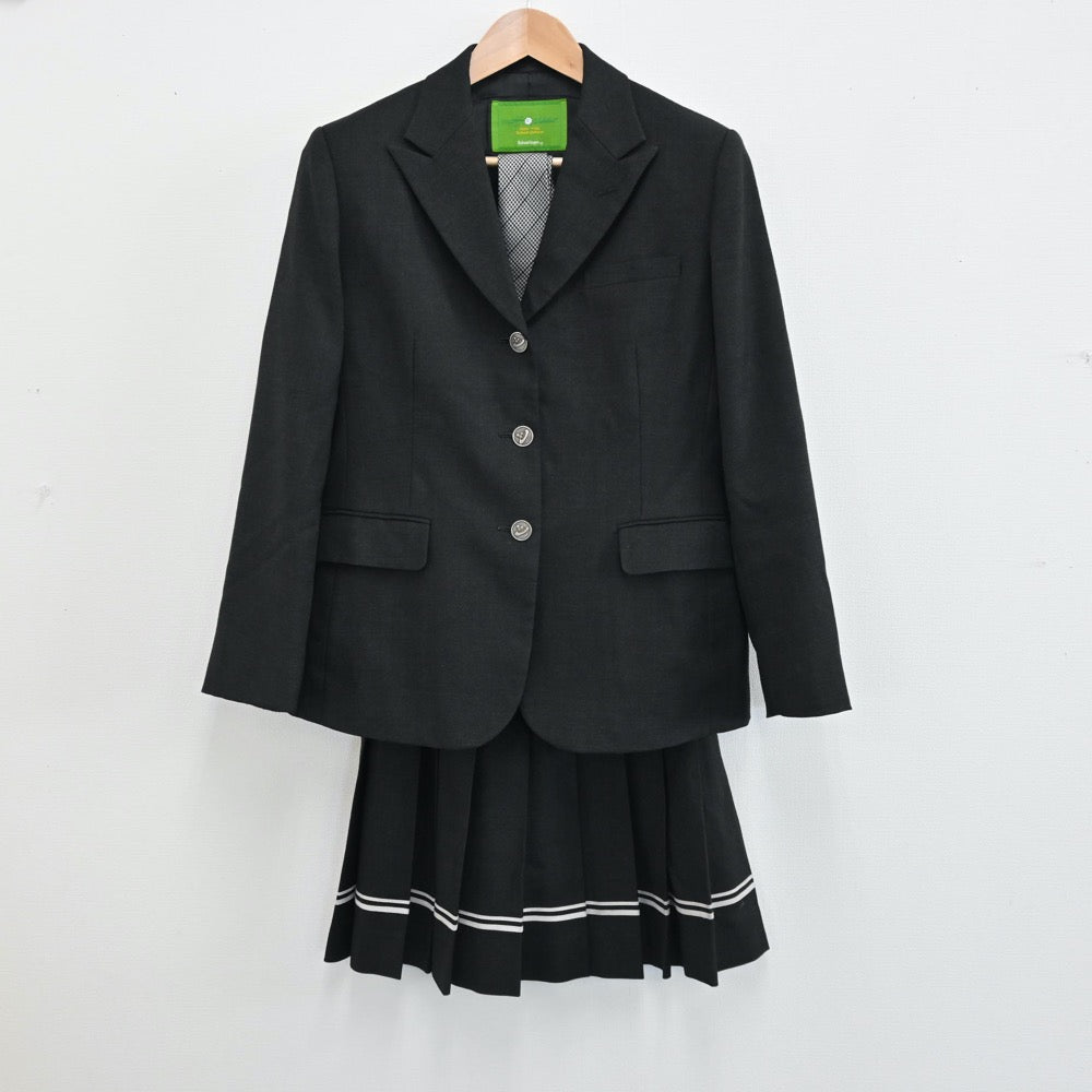 【中古】広島県 銀河学院高等学校 女子制服 5点（ブレザー・ニット・スカート）sf008370