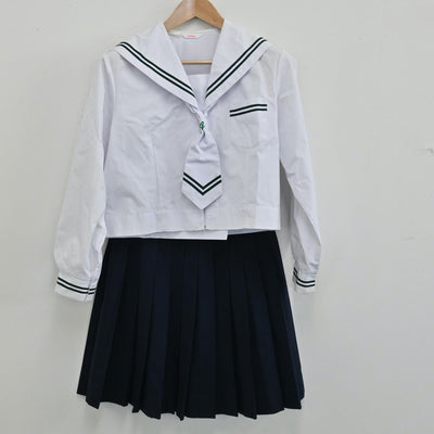 【中古】神奈川県 新名学園 旭丘高等学校 女子制服 5点（セーラー服・セーラー服・スカート）sf008383