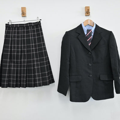 【中古】千葉県 流山おおたかの森高等学校 女子制服 4点（ブレザー・シャツ・スカート）sf008384