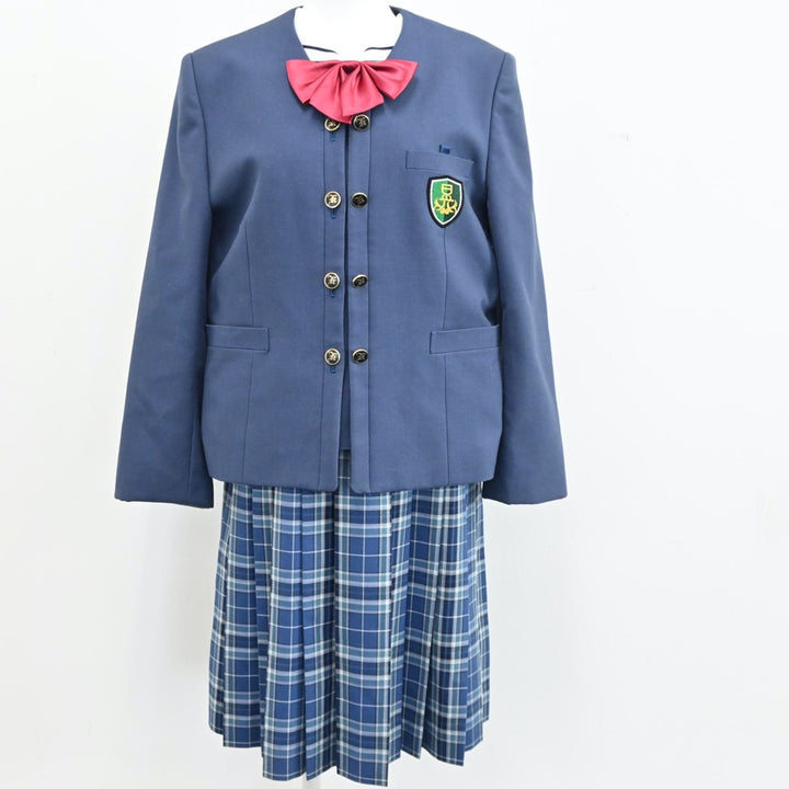 【中古】山口県 晃英館中学校 女子制服 6点（ブレザー・セーラー服・ジャンパースカート）sf008391