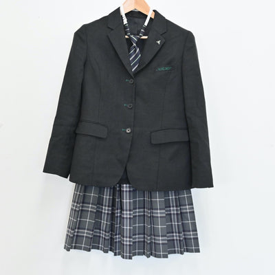 【中古】北海道 札幌南陵高等学校 女子制服 5点（ブレザー・スカート）sf008398