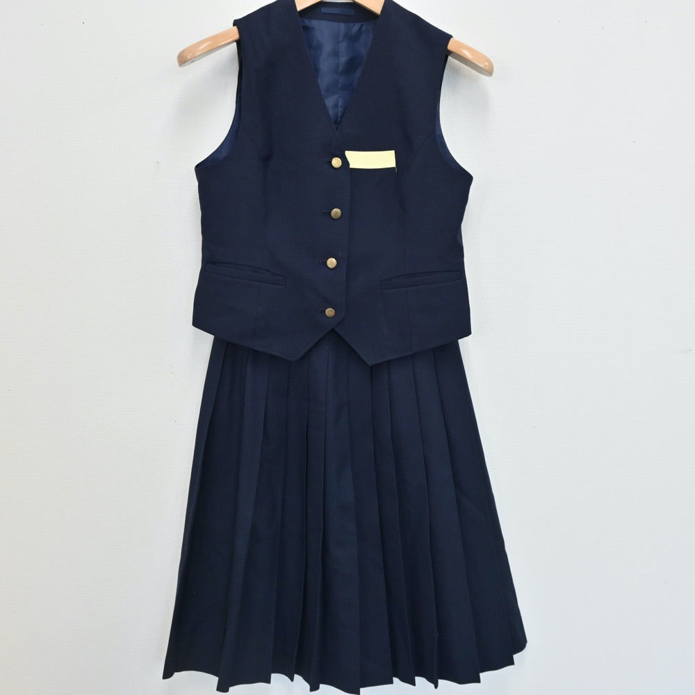 【中古】北海道 簾舞中学校 女子制服 4点（ブレザー・ベスト・スカート）sf008399