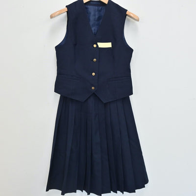 【中古】北海道 簾舞中学校 女子制服 4点（ブレザー・ベスト・スカート）sf008399