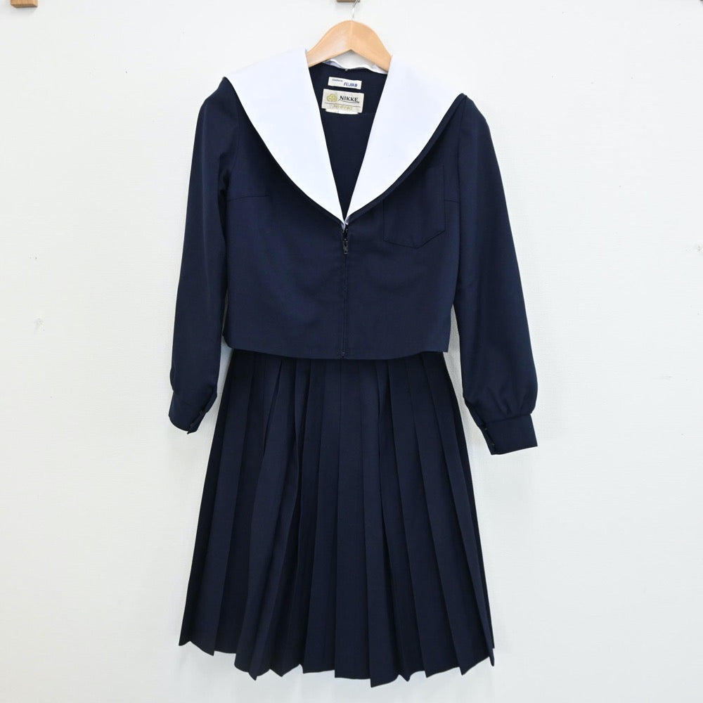 【中古】愛知県 名古屋市立振甫中学校 女子制服 2点（セーラー服・スカート）sf008441