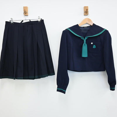 【中古】東京都 文京学院大学女子中学校 女子制服 4点（セーラー服・スカート）sf008444