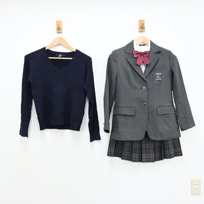 【中古】東京都 鴎友学園女子中学高等学校 女子制服 9点（ブレザー・シャツ・ニット・スカート）sf008451