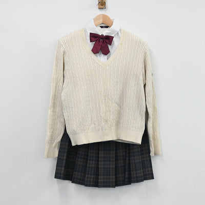 【中古】東京都 鴎友学園女子中学高等学校 女子制服 9点（ブレザー・シャツ・ニット・スカート）sf008451