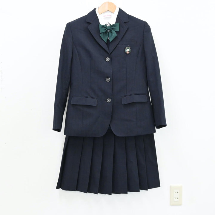 【中古】北海道 札幌月寒高等学校 女子制服 7点（ブレザー・シャツ・ニット・スカート）sf008460