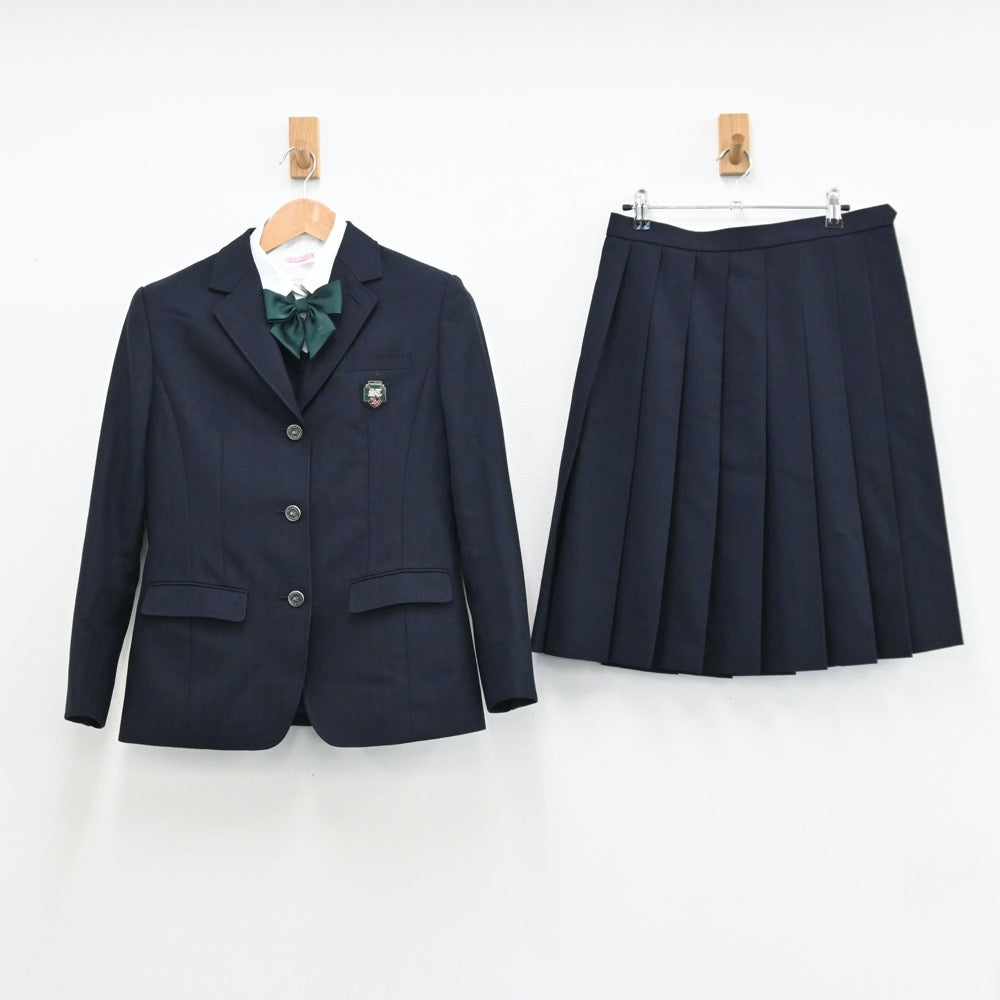 【中古】北海道 札幌月寒高等学校 女子制服 7点（ブレザー・シャツ・ニット・スカート）sf008460