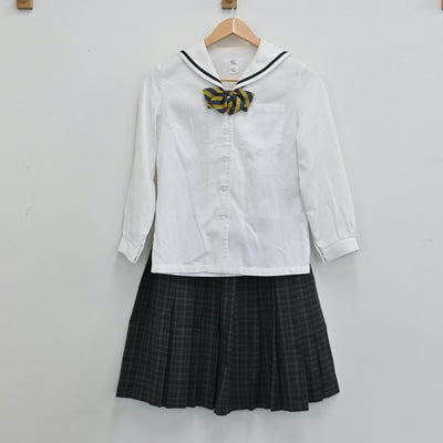 【中古】埼玉県 川口市立幸並中学校 女子制服 5点（ブレザー・セーラー服・スカート）sf008469