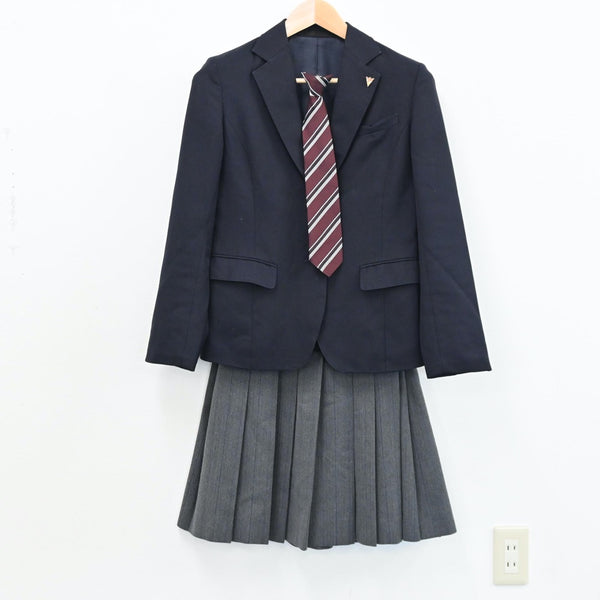 【中古制服】石川県 金沢商業高等学校 女子制服 3点（ブレザー 