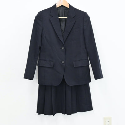 【中古】福岡県 筑紫丘高等学校 女子制服 5点（ブレザー・ニット・スカート・シャツ）sf008491