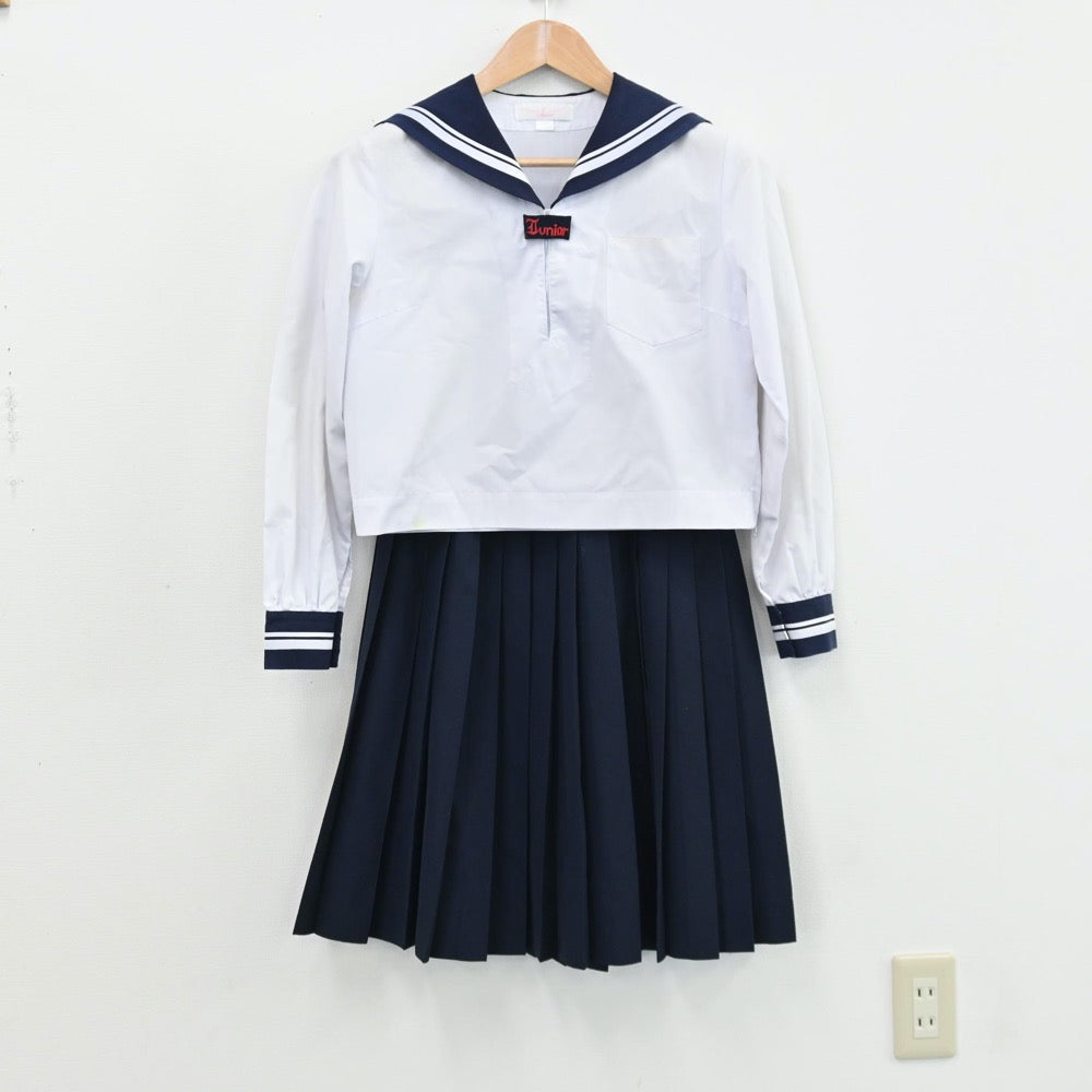 【中古】高知県 土佐女子中学高等学校 女子制服 5点（セーラー服・セーラー服・スカート）sf008500