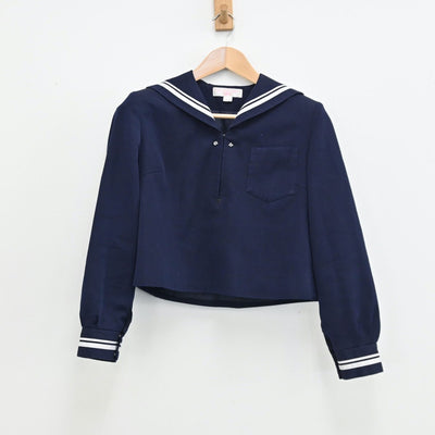 【中古】高知県 土佐女子中学高等学校 女子制服 2点（セーラー服・スカート）sf008501