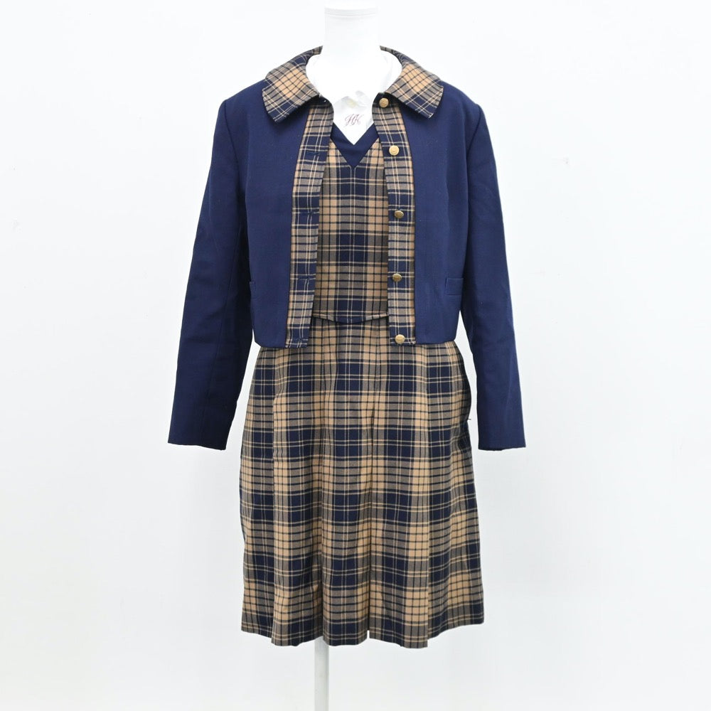 【中古】熊本県 秀岳館高等学校 女子制服 6点（ブレザー・シャツ・ジャンパースカート）sf008502